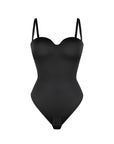 Monica - One - Piece Thong Bodysuit with Underwire, Removable Waist Straps & Abdomen Shaping - Bella Fit USBlackS