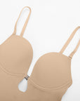Nadia - Bodyshaper with Low Back and Removable Pads - Bella Fit USBeigeXS