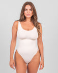 Olivia - Shaping Scoop Tank Thong Bodysuit - Bella Fit USXS/SBeige