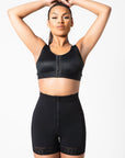 Rose - Booty Lifting Shorts With Front Zipper - Bella Fit USSBlack