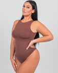 Solana - Sleeveless High Neck Bodysuit - Bella Fit USXS/SBrown