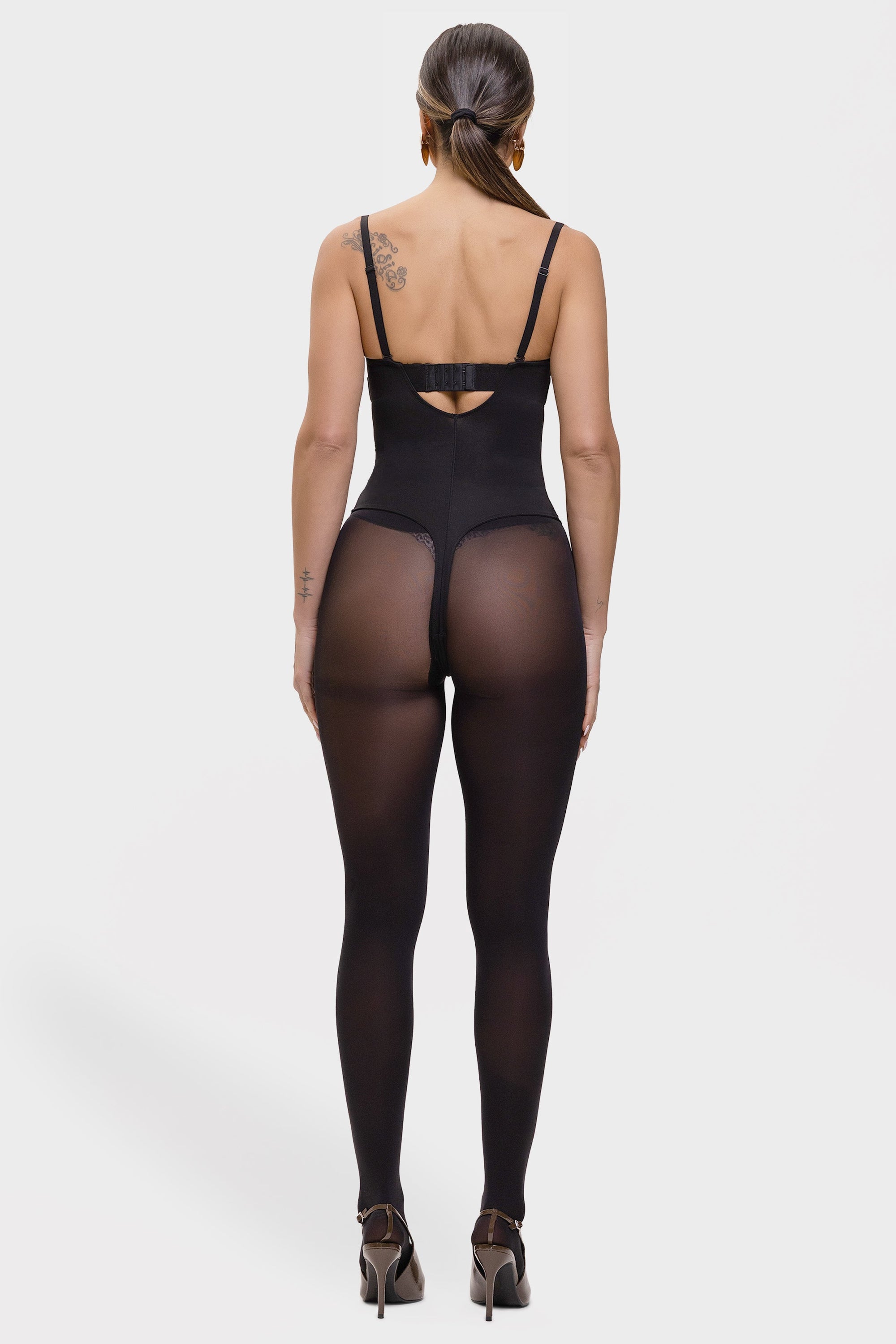 Monica - One-Piece Thong Bodysuit with Underwire, Removable Straps &amp; Abdomen Shaping