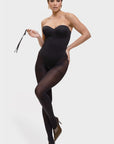 Monica - One-Piece Thong Bodysuit with Underwire, Removable Straps & Abdomen Shaping