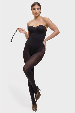 Monica - One-Piece Thong Bodysuit with Underwire, Removable Straps & Abdomen Shaping
