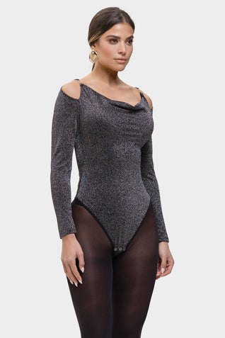 Aziza - The Lumina Drape Silhouette All-in-One Bodysuit