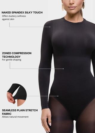Milena - The Ultra Soft Sculpted Silhouette Seamless Long-Sleeve Bodysuit
