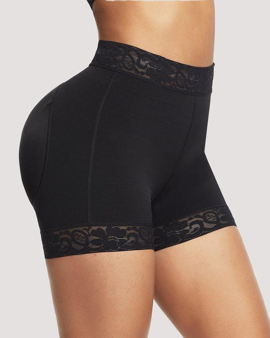 Cindy - High Waist Lace Butt Lifter Tummy Control Panty - Bella Fit USSBlack