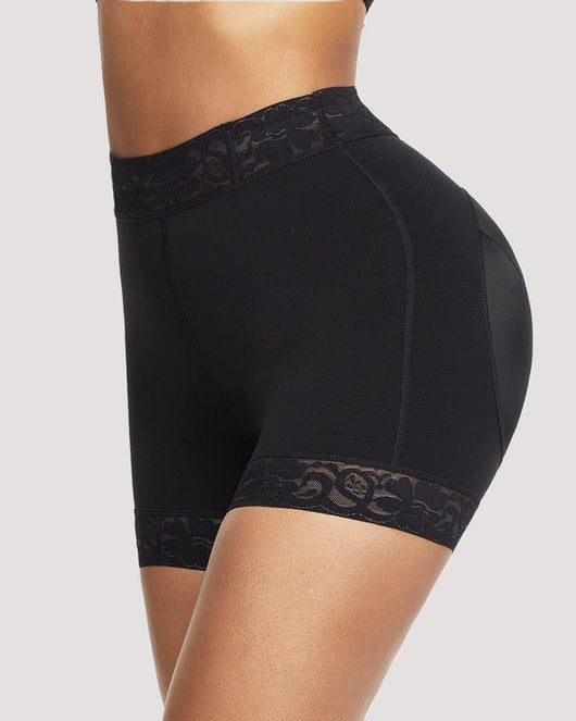 Cindy - High Waist Lace Butt Lifter Tummy Control Panty - Bella Fit USSBlack