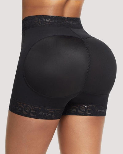 Cindy - High Waist Lace Butt Lifter Tummy Control Panty - Bella Fit USSBlack