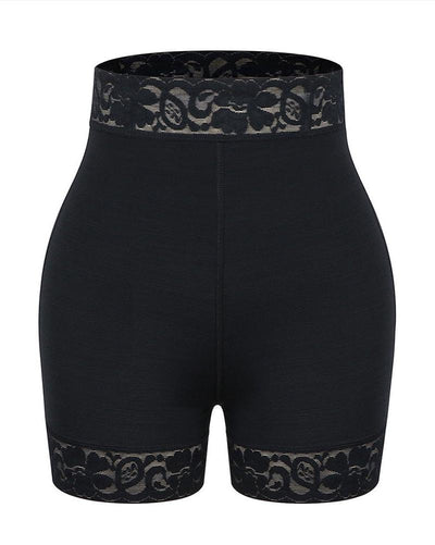 Cindy - High Waist Lace Butt Lifter Tummy Control Panty - Bella Fit USSBlack