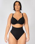 Esther - High Waisted Tummy Control Body Shaper Panties - Bella Fit USBlackXS/S