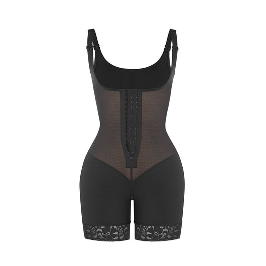 Felicia Short Powernet® - Core Sculpt Open Bust Shaping Bodysuit - Bella Fit USSBlack