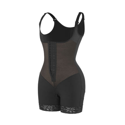 Felicia Short Powernet® - Core Sculpt Open Bust Shaping Bodysuit - Bella Fit USSBlack