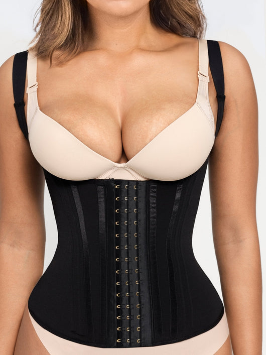 Gabriella - 15 Steel Bone U-shaped Chest Support Waist Trainer Vest - Bella Fit USXXSBlack