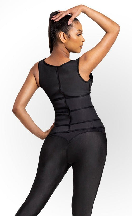 Grace - Double Belt Latex Waist Trainer Vest