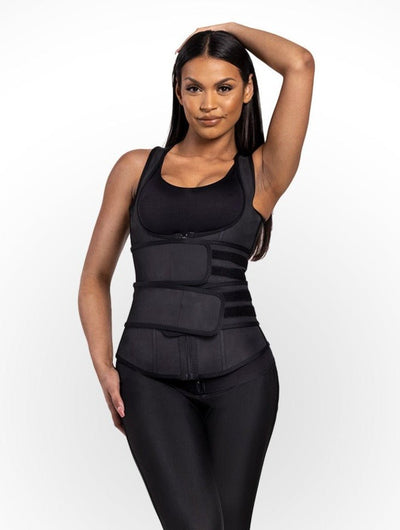 Grace - Double Belt Latex Waist Trainer Vest - Bella Fit USS