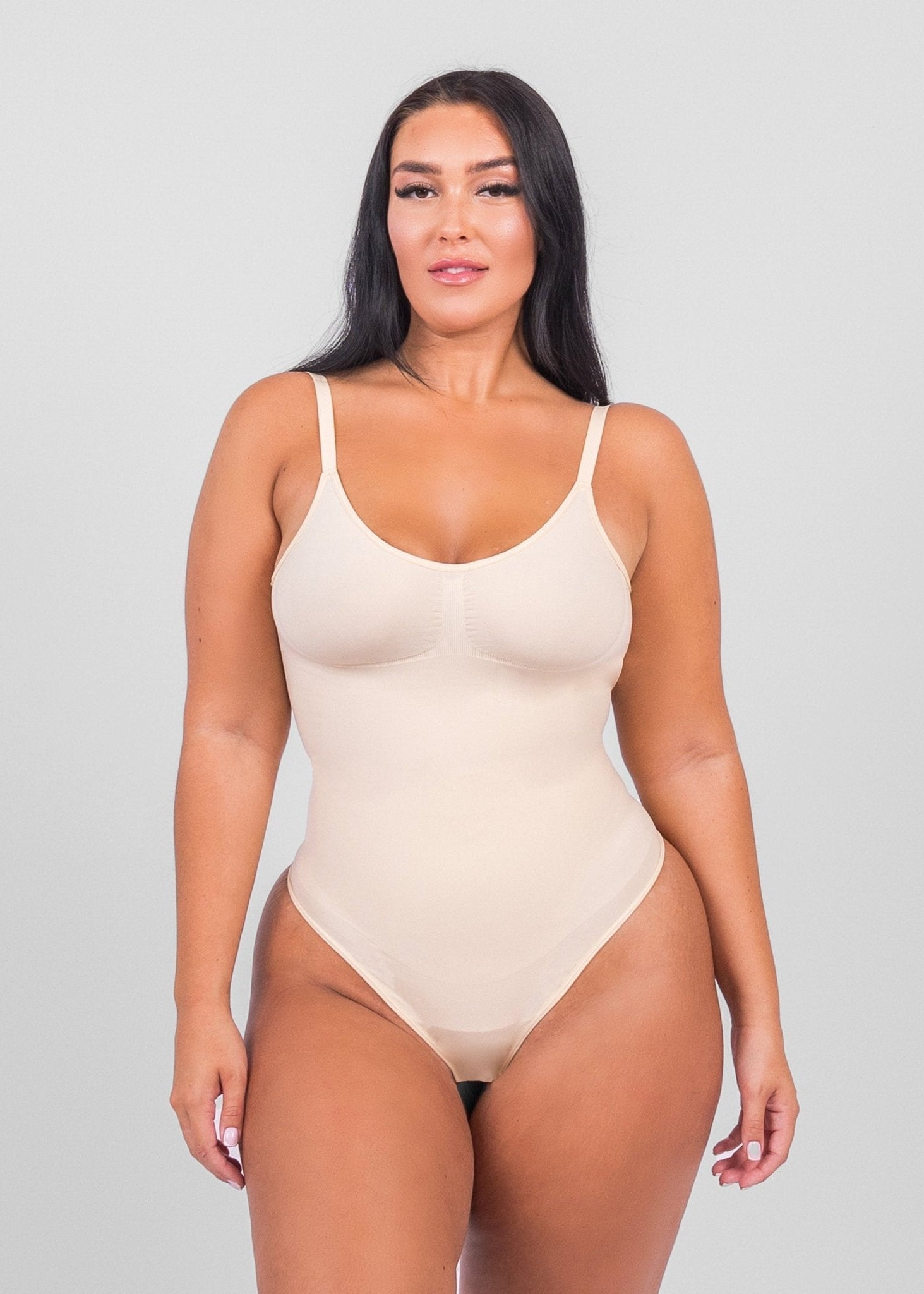 Isabella - Everyday Wear Smooth Bodysuits Low Back - Bella Fit USXS/SBeige