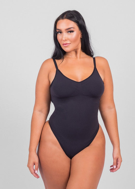 Isabella - Everyday Wear Smooth Bodysuits Low Back - Bella Fit USXS/SBlack