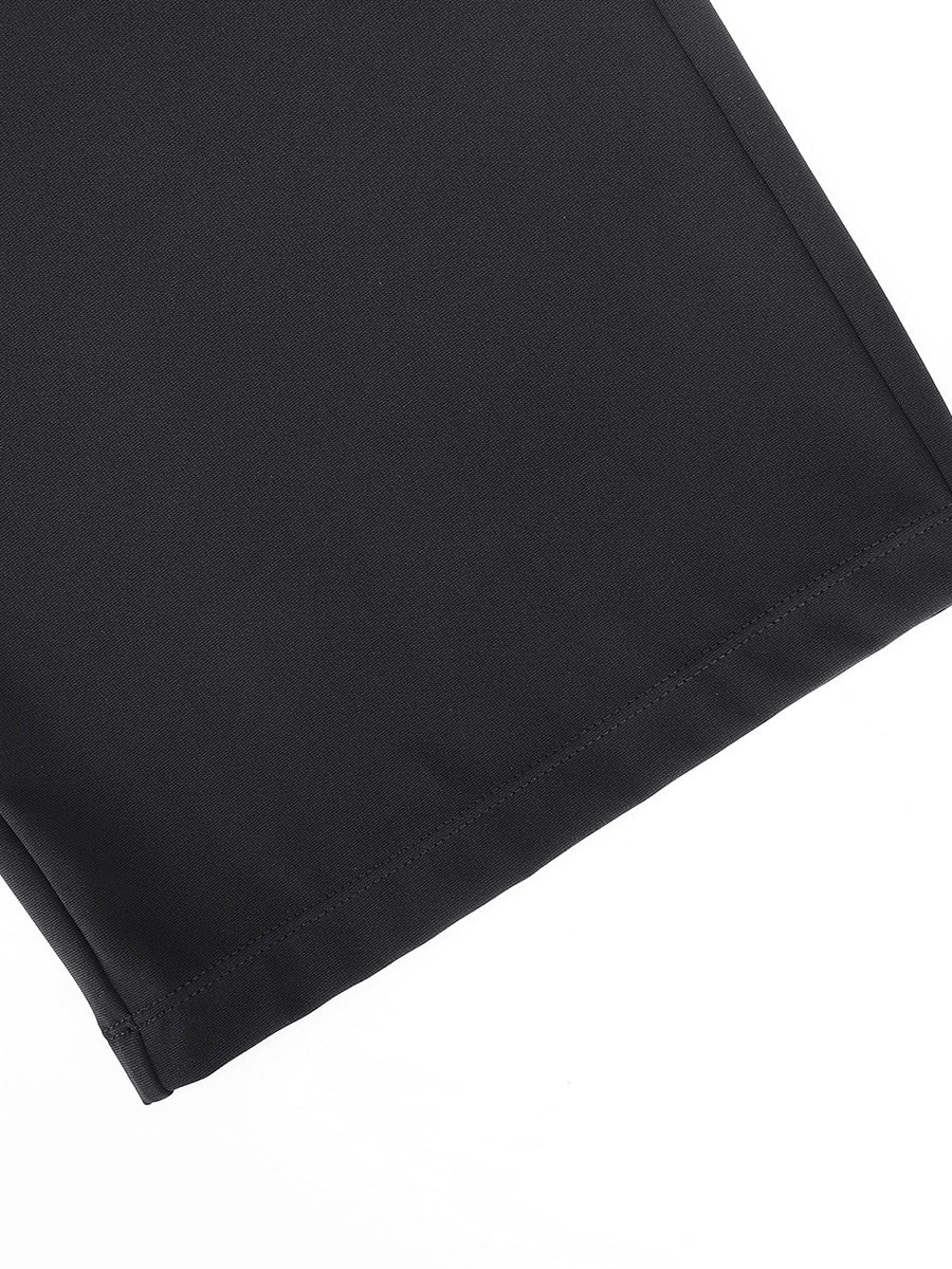 Larisa - Waist Trimming Straight-leg Pants with Built-in Shaping Shorts - Bella Fit USSBlack