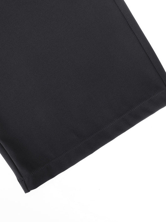 Larisa - Waist Trimming Straight-leg Pants with Built-in Shaping Shorts - Bella Fit USSBlack