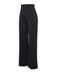 Larisa - Waist Trimming Straight-leg Pants with Built-in Shaping Shorts - Bella Fit USSBlack