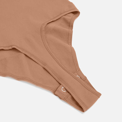 Marcella - Seamless Long Sleeve Thong Bodysuit with Chest Support & Tummy Control - Bella Fit USBlackXS