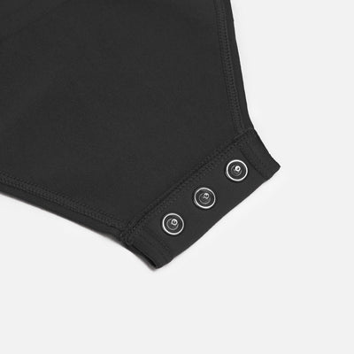 Marcella - Seamless Long Sleeve Thong Bodysuit with Chest Support & Tummy Control - Bella Fit USBlackXS