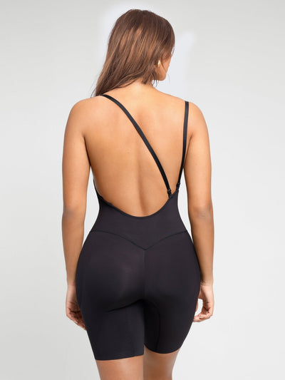 Nadia - Bodyshaper with Low Back and Removable Pads - Bella Fit USBlackXS