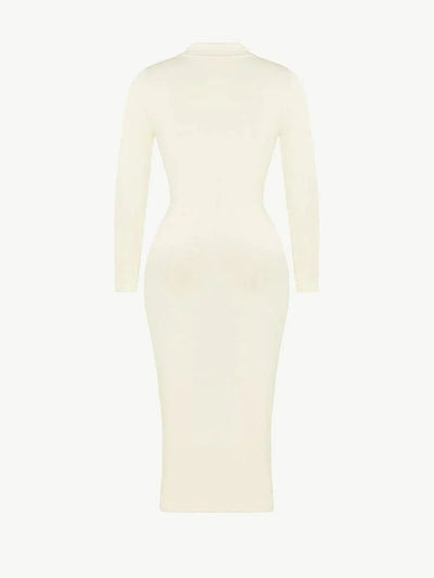 Raven - Shapewear Dress Front Button Collar - Bella Fit USXS/SBlack