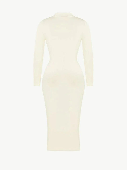 Raven - Shapewear Dress Front Button Collar - Bella Fit USXS/SBlack