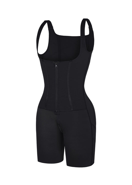 Rebecca 2.0 - Post - Surgery U - Shaped Bust Support Shapewear with Waist and Abdomen Control - Bella Fit USBlackS