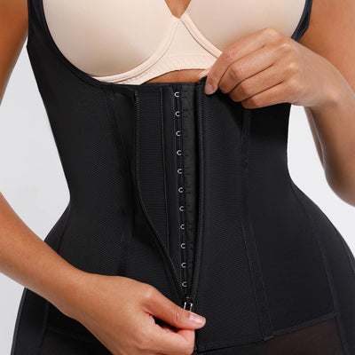 Rebecca 2.0 - Post - Surgery U - Shaped Bust Support Shapewear with Waist and Abdomen Control - Bella Fit USBlackS