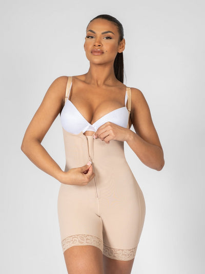 Rebecca - Open Bust Control Body Shaper - Bella Fit USBeigeS