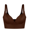 Silvia - Adjustable Wired Push Up Bra - Bella Fit USBrown36B/C