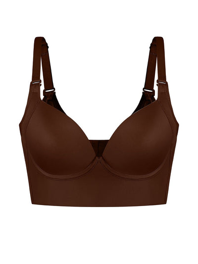Silvia - Adjustable Wired Push Up Bra - Bella Fit USBrown36B/C