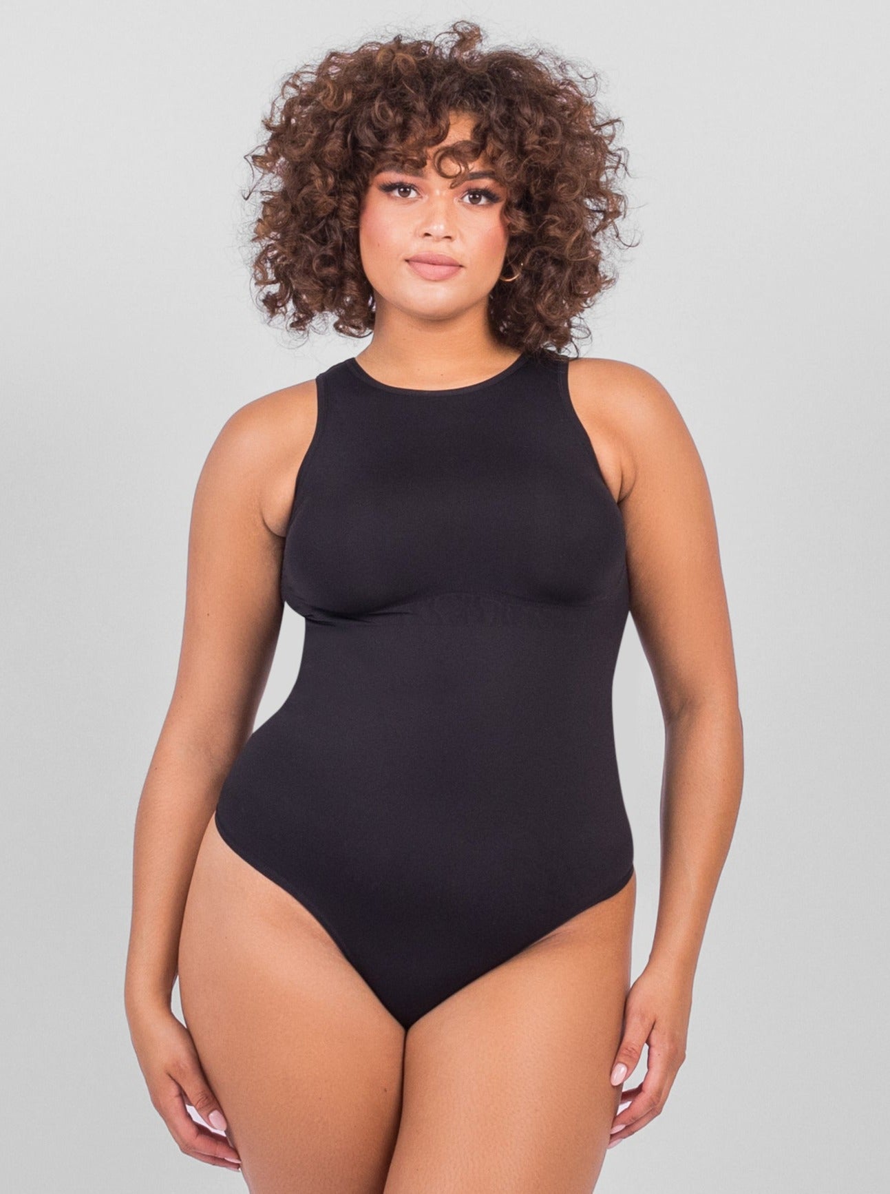 Solana - Sleeveless High Neck Bodysuit - Bella Fit USXS/SBlack