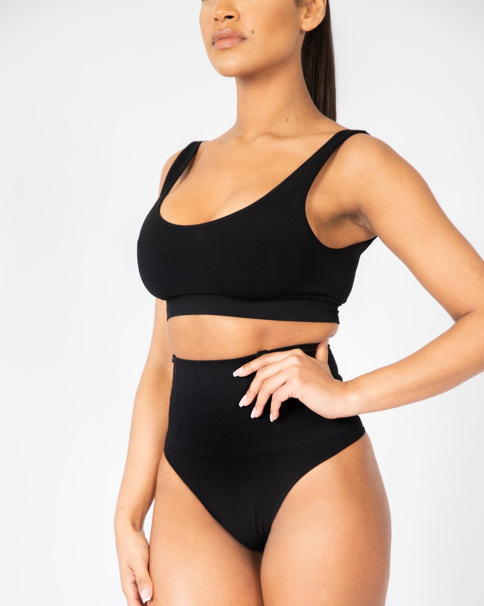 Stella - Corrective Thong - 4 Steel Bones - Bella Fit USBlackS