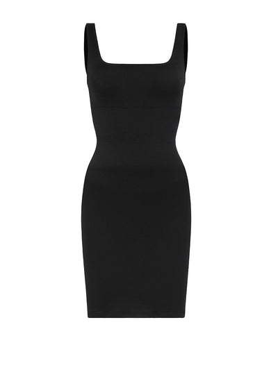 Valencia - Built-In 360° Contour Midi Shaping Dress - Bella Fit USXS/SBlack