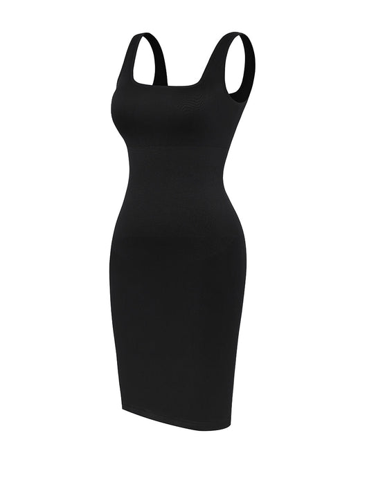 Valencia - Built-In 360° Contour Midi Shaping Dress - Bella Fit USXS/SBlack
