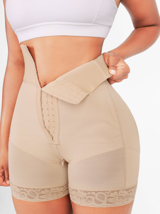 Valentina 2.0 - Boned Sculpt High-Waist BBL Shorts - Bella Fit USBeigeXS