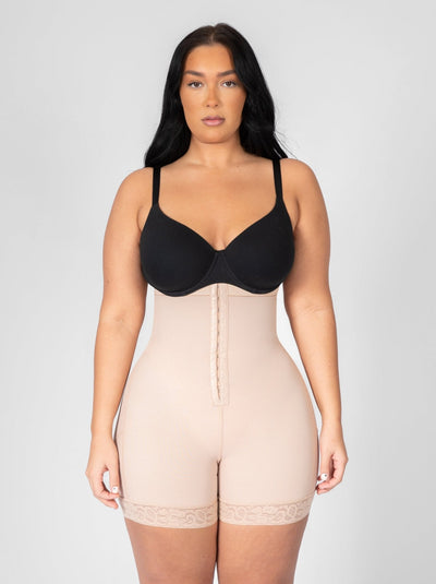 Valentina Hook Front High Waist Body Shaper - Bella Fit USSBeige