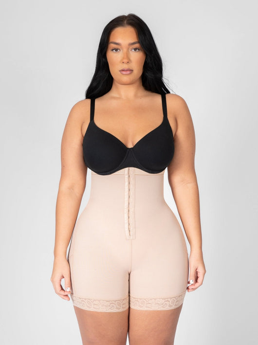 Valentina Hook Front High Waist Body Shaper - Bella Fit USSBeige